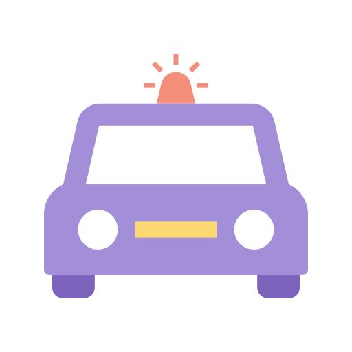 Cop car, police car, police cruiser, police vehicle, transport icon